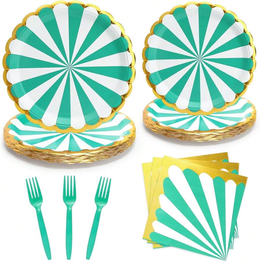 Party Packs - Colorful White Stripes - View 1