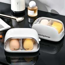 Caja de almacenamiento 2 en 1 para huevo de belleza, organizador a prueba de polvo para esponjas de maquillaje y borlas de polvo - Multicolor - Ver 6