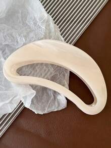 Bộ 2 kẹp tóc/1 cái, kích thước lớn 11.7cm, màu trắng và be, chất liệu nhựa nhẹ, thời trang, đa năng, thanh lịch, tối giản, màu trơn, phù hợp cho sử dụng hàng ngày, thường ngày, dự tiệc, đi làm, đi biển, búi tóc, buộc tóc đuôi ngựa, rửa mặt, trang điểm, phụ kiện trang phục, du lịch, sinh nhật. - Nhiều màu - Xem 3