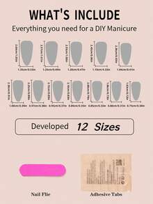 24pcs Almond-Shaped Nude Pink French Wearable Nails Set, Gentle & Brightening, Includes 1 File And Gel, Suitable For Women Office, Spring Outing - Multicolor - View 6