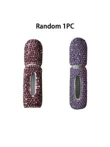 1 Pc High-End Diamond Encrusted Perfume Travel Atomizer, 5ml Refillable Mini Spray Bottle With Vacuum Impressed Design, Moisturizing Cosmetic Sample - Multicolor - View 9