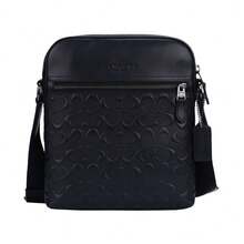 Coach 印花男士單肩斜跨包 4009QBBK - 黑色4009QBBK - 查看 1