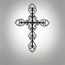 1/3pcs Set Modern Cross Line Design Metal Wall Decor, Contemporary Art Style Indoor Decoration Symbol, Hanging Bathroom Decor, Wall Mounted Iron Art Ornament, For Home Decoration - XL - Xem 11