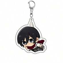 1pc Random 2D Cartoon Bag Charm Acrylic Keychain, Eren Yeager, Mikasa Ackerman, Armin Arlert, Cute Y2K Cartoon Pendant, Suitable For Shoulder Bags, Backpacks And Keys, Perfect Gift For Fans, Suitable For Cosplay Party Decoration, Car Accessories, Creative Anime Derivatives, Japanese Manga Pendant, Anime Fans Collection, Otaku Series Gift, Holiday Affordable Gift - Nhiều màu - Xem 4
