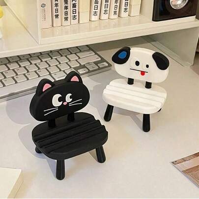 1pc Cute Desk Phone Holder, Creative Bedside Accessory, Soft Silicone Phone Stand, Suitable For IPhone And Android Phones, Birthday, Family, Friend Gift, Birthday Phone Accessory, Strong Load-Bearing