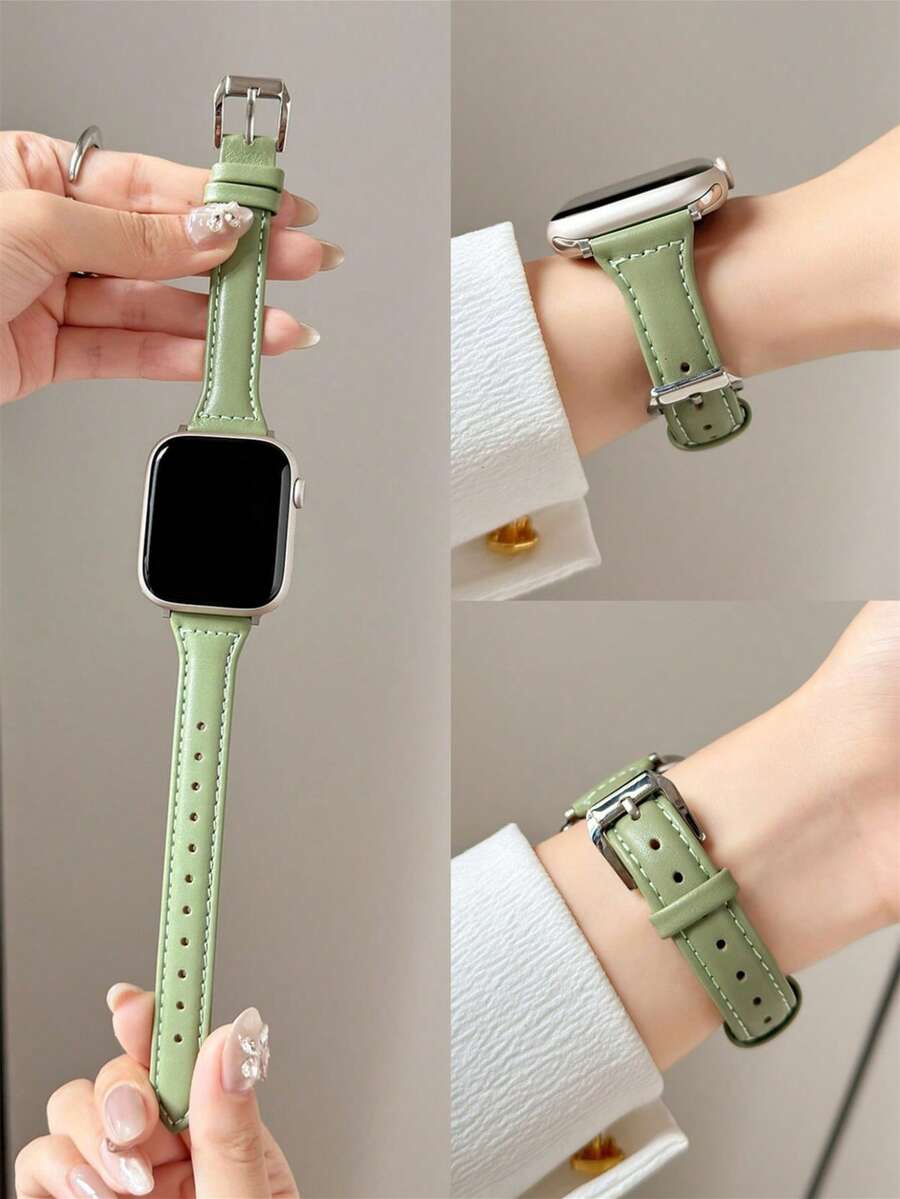 Dây đeo đồng hồ PU cứng cáp, tương thích với Apple Watch 42mm, 38mm, 40mm, 41mm, 44mm, 45mm, 46mm, 49mm, dây đeo thay thế đồng hồ thông minh thời trang, phù hợp với các dòng Ultra2, Ultra SE2, SE 11, 10, 9, 8, 7, 6, 5, 4, 3, 2, 1 và nhiều dòng khác, dành cho nữ, có thể dùng làm quà tặng tựu trường cho học sinh.
