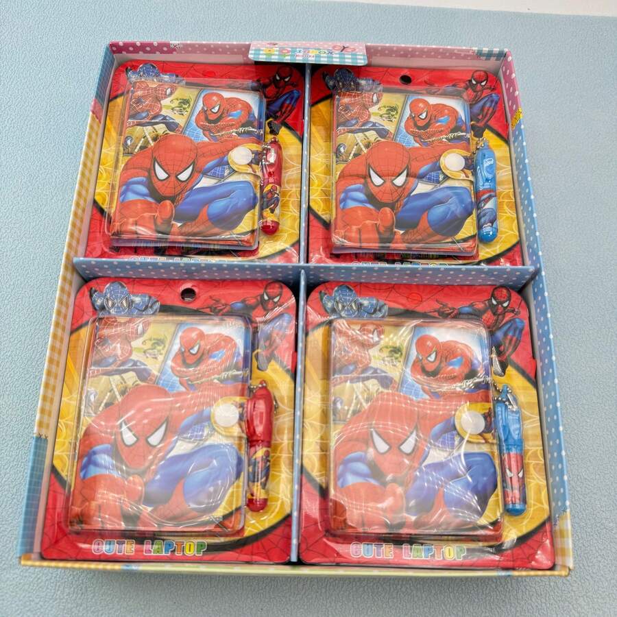 1 pieza Conjunto de cuaderno y bolígrafo de Marvel Spider-Man, diario con temática de superhéroe lindo con bolígrafo, bolsa de papelería de oficina y estudio portátil, regalo de fiesta creativo, set de escritura portátil de Spider-Man. - Multicolor - Ver 1