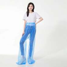 Quần mưa dùng một lần dày dặn, bộ đồ chống thấm toàn thân, kiểu dáng dài, phù hợp cho cả nam và nữ, thích hợp cho việc đi xe đạp, giao hàng, du lịch. - Áo mưa cho nam và nữ - Xem 16