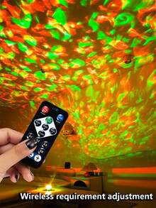 水波纹效果氛围投影灯，USB供电，多功能LED星空氛围灯，适用于家居、卧室、客厅、餐厅，节日礼物 - 水波紋投影燈 - 查看 4