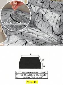 1 pieza Funda de sofá, tela elástica, funda de cojín de asiento de sofá, funda de sofá de unicolor - Gris Claro - Ver 23