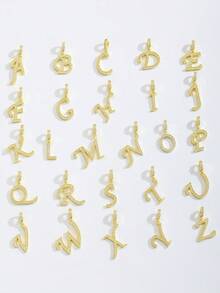 1件套字母项链，镶钻装饰，字母和心形星球多吊坠项链，A-Z字母吊坠项链，适合青少年、家人、朋友、女友，周年纪念日、生日、节日、母亲节等场合，日常佩戴的珠宝配饰礼物 - 淺藍色 - 查看 6