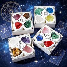 1box 12 Constellation Crystal Energy Gift Set, Raw Stone Crystals & Chakra Quartz Amulets For Reiki Healing, Divination & Home Decoration - Twelve Constellations Stone Box - View 3