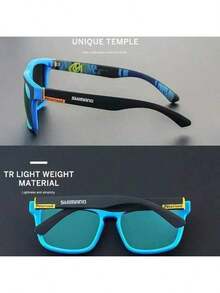 Set Kacamata Pelindung Polarized SHIMANO untuk Pria, Aktivitas Luar Ruangan seperti Berburu, Memancing, Mengemudi, dan Bersepeda - Hitam - View 4