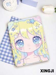 1个可爱大眼睛女孩图案平板电脑保护套，兼容iPad 10.2英寸（第十代）/（A16）11英寸（第十一代，2025款）、iPad Pro 11英寸（2021/2020款）、Galaxy Tab A8 10.5英寸（2022款），内置笔槽，防摔，带支架，自动休眠/唤醒功能，是送给家人和朋友的最佳礼物。 - 彩色 - 查看 1