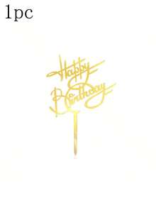 1pc/4pcs Happy Birthday Letter Cake Topper, Creative Birthday Cake Decoration - Multicolor - View 6