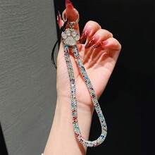 1件装奢华水钻猫爪吊坠手机挂绳，蝴蝶结心形吊坠腕带，短款手提绳，适合户外旅行，带夹子，可作礼物赠送 - 貓爪手提掛鏈 - 查看 15