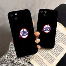 Funda para teléfono con el logotipo de los Winnipeg Jets, compatible con Samsung, Apple, VIVO, OPPO, , Transsion, ,  y Honor. Fabricada en TPU, ofrece protección a prueba de golpes y caídas. Un regalo ideal para familiares y amigos. - Negro - Ver 5