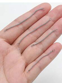 5 chiếc khuyên mũi bằng thép không gỉ, kiểu dáng ngang ngực, hình trái tim, khuyên đôi cho nam nữ, mạ bạc, kích thước 32/35/40/45/50mm - Chuỗi nhỏ gọn - Xem 7