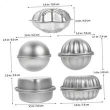 2件套铝合金烘焙模具 - 心形、星形、花形不粘蛋糕模具，DIY甜点饼干模具，烘焙工具，婚礼及派对厨房小工具，适用于果冻、布丁、手工皂、蜡烛制作，用途广泛，满足各种DIY需求 - 異形款式 - 查看 4
