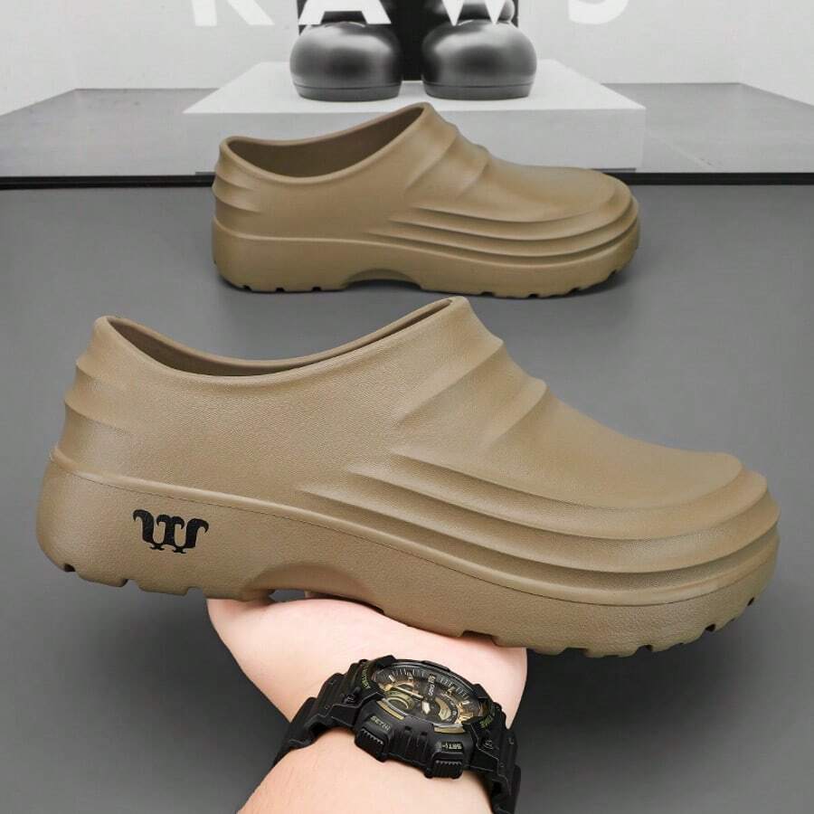 Dép xăng đan nam kiểu dáng slip-on, dép mùa hè mới, dép đôi, dép thường ngày, dép nhẹ, đa năng, đế dày, chống trơn trượt, chống thấm nước, dép đi làm. - màu nâu - Xem 1