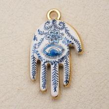 1 Bộ phụ kiện trang sức DIY phong cách Boho Art, gồm các chi tiết men hình trái tim/thập giá/mặt trăng/bướm/bàn tay Hamsa, kiểu dáng retro nữ tính, đa năng. - Nhiều kiểu dáng - Xem 13