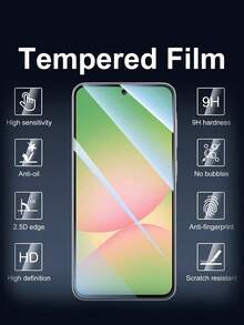 Navigator 3pcs High Definition Tempered Glass Screen Protector, Compatible With Samsung Galaxy S20 FE, Galaxy S21 FE, Galaxy A02, A02S, Galaxy A03, Galaxy A23, Galaxy A24, Galaxy A25, Galaxy A31, Galaxy A72, Galaxy S24 FE, A06, A17, A07, S21, S22, S23, S24, S25, S26 Series. Anti-Fingerprint, Hydrophobic Coating, Smooth Touch. - Clear - View 3