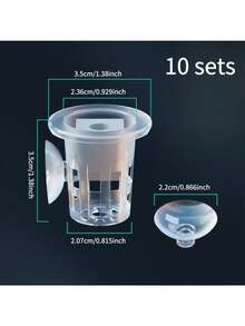 Bộ 10 giỏ trồng cây thủy canh (bao gồm 10 giỏ trồng + 10 miếng xốp ươm hạt) | Giữ hạt giống, chống trôi dạt, hệ rễ trong suốt, phụ kiện cho hệ thống nhà kính thủy canh ban công. - Nhiều màu - Xem 5