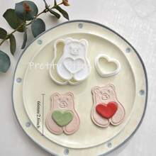 Cortador de galletas de panda, molde de galletas de dibujos animados, sello de repostería, cortador de émbolo, molde para pan y sándwiches, herramientas para decorar pasteles - Blanco - Ver 9