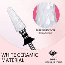 1pc Ceramic Nail Drill Bit, Suitable For Nail Technicians' Daily Use - Apricot - View 7
