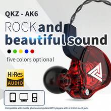 QKZ AK6 铜驱动单元 HiFi 有线耳机，带麦克风，运动跑步耳机，低音立体声音乐耳机，音乐耳塞 - 查看 2