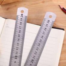 Stainless Steel Ruler Set, 15/20/30cm Double-Sided Metric & Inch Metal Rulers, Straight Edge Measuring Tool For School, Office, Engineering - Sets - View 3