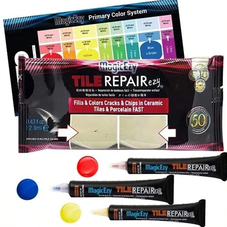 Tile RepairEzy: (Primary Kit): Ceramic Repair Kit - Tile Filler - MagicEzy - A - View 1