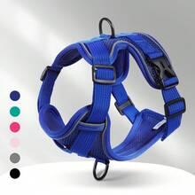 Arnés de paseo para gatos con tela suave con motivo de gatos, arnés ajustable para gatos con tiras reflectantes, chaleco transpirable para gatos para pasear al aire libre - Multicolor - Ver 31