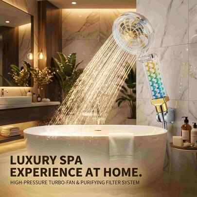 Đầu vòi sen tắm áp lực cao xoắn kép, lưu lượng nước mạnh, van gập tiện lợi, thiết kế cầm tay, dễ tháo lắp, đầu vòi sen lật lên, đầu phun nước áp lực cao, vòi sen phòng tắm kiểu dáng hiện đại, thích hợp tắm cho thú cưng, phòng tắm, bộ lọc nước, làm mềm nước giúp giảm vết bẩn do nước cứng - giúp ngăn ngừa da khô và ngứa.