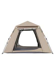 CAMEL CROWN Outdoor Tent, Portable Automatic Quick Setup Tent, Waterproof & UV-Resistant, Thickened Tent Walls, Suitable For Camping - Sand Gold/Off-white/Gray - View 5