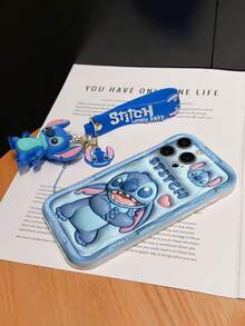 Disney Has Authorized, Phone Case - Chain Set, The Stitch Lilo & Stitch 3D Phone Case Plus A Silicone 3D Stitch Bracelet With Metallic Ring Removable Bracelet, Stitch And Angel Pattern, Compatible With Iphone 17/16/15/14/13/12/11/XS/XR/X Plus Pro Max, A Stylish Cartoon Phone Case, The Perfect Gift Choice, Phone Protection, Durable Phone Cover, Great Gift For Friends And Family - Màu trắng kiểu A - Xem 5
