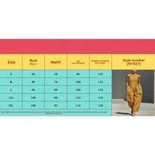 2026 New Linen Blend Cross Camisole Neck Loose Jumpsuit For Women - 向日葵的顏色 - 查看 4
