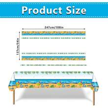 Mantel de Navidad, 3 piezas, rectangular, con diseño de árbol de Navidad y renos, para decoración de mesa de fiesta, cocina y comedor (54 x 108 pulgadas) - Playa de verano - Ver 3