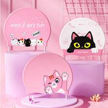Gorro de natación de silicona para niñas con cabello largo, protección de oídos impermeable cómoda y linda con diseño de dibujos animados, universal - Multicolor - Ver 5