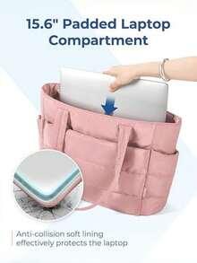 1 chiếc túi tote nữ dung tích lớn, túi tote cotton nhẹ có lớp đệm, thích hợp cho yoga, thể dục, du lịch, mềm mại và êm ái. - Nhiều màu - Xem 8