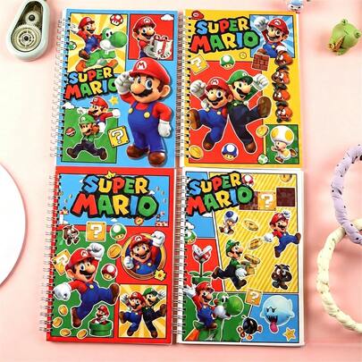 asmodee Bộ 1 cuốn sổ tay lò xo chủ đề hoạt hình game siêu hay, khổ A5, sổ nhật ký dành cho thanh thiếu niên, người lớn, trường học và văn phòng, văn phòng phẩm thời trang, đẹp mắt, quà tặng lý tưởng cho những người yêu thích sổ tay (kiểu ngẫu nhiên).