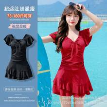 Plus Size One-Pieces - 029 Conjoined - Red - View 4