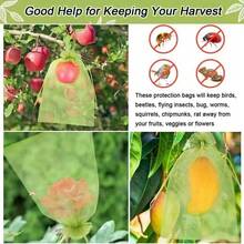 Reusable Fruit Netting Bags, Drawstring Closure Fruit Protection Bags, Vegetable And Fruit Garden Planting Protective Bags - Multicolor - View 3
