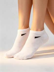 30/20/15/10/5/3/1 Pairs Comfortable, Breathable, Moisture-Wicking, Antibacterial Knit Liner Socks - Excellent Mother's Day Gift, Unisex Invisible Socks, Ankle Socks, Sweat-Absorbing, Odor-Resistant, Elastic Soft, Fashionable Solid Colors, Triangle Decor Suitable For Spring, Summer, Autumn, Winter, Casual, Daily Wear, Yoga/Sports - Multicolor - View 9