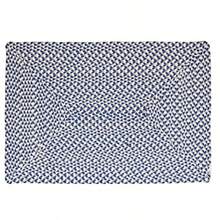 Super Area Rugs Alfombra de algodón Trenzado Tricolor diseño de Cuadros Azul Blanco Gris Rectangular 2 x 3 pies - Azul blanco gris. - Ver 2