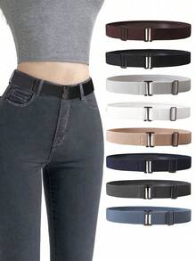 女士隐形无缝弹力腰带，金属扣隐形弹力腰带 - 彩色 - 查看 6