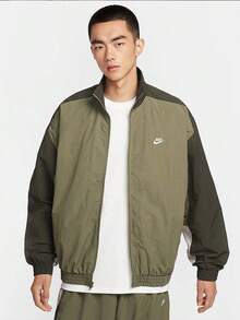 Áo khoác dài tay nam Nike kiểu dáng thể thao năng động, thời trang, đa năng. - xanh quân đội - Xem 1