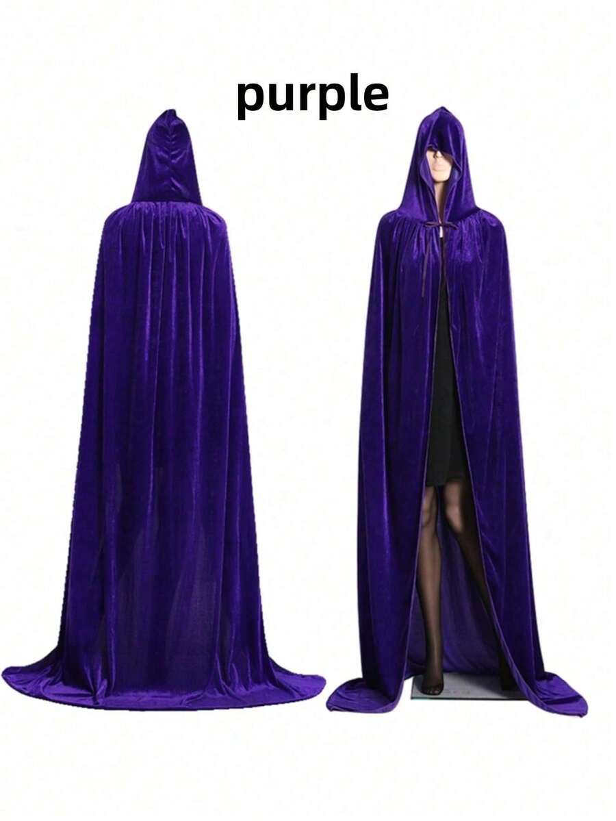 1 chiếc áo choàng Halloween, áo choàng phù thủy/hoàng tử có mũ trùm đầu - Xem 1