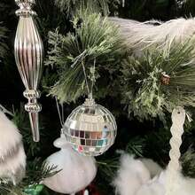 Set de 35 Bolas de Espejos en Diferentes Tamaños - Decoración Retro para Fiestas de los 70s y 90s, Bodas y Pasteles, Incluye Cuerda para Colgar (5cm) - 5 cm - Ver 8