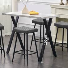 ZOONFA Grey Velvet Barstools With Back Metal Legs For Kitchen Island Breakfast Bar - Grey - View 2